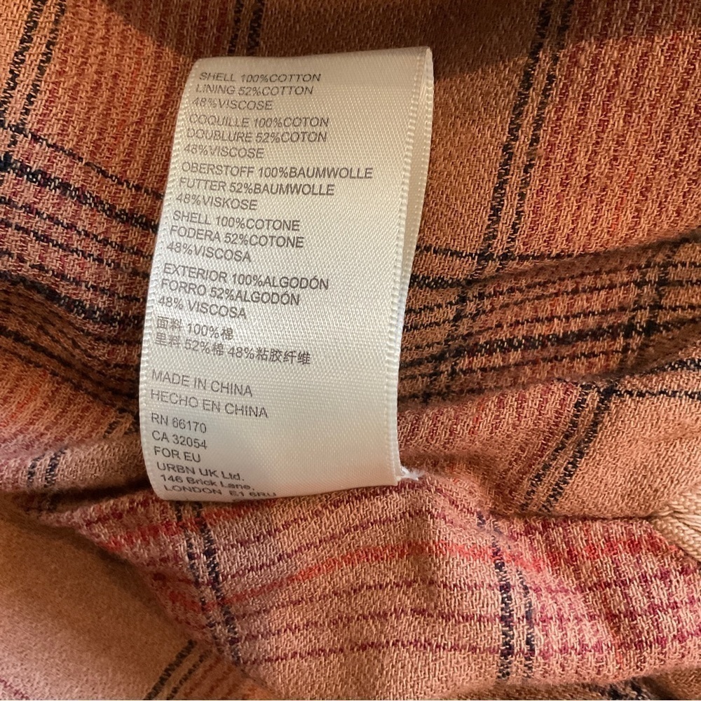 Free People  Remi Cord Coat Jacket Double Breasted Size Large Tan - Picture 14 of 15